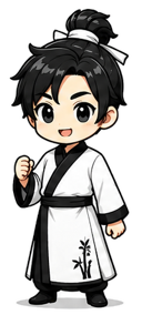 AcuPass acupuncture student avatar — stage 1 of 6, novice in plain student robes
